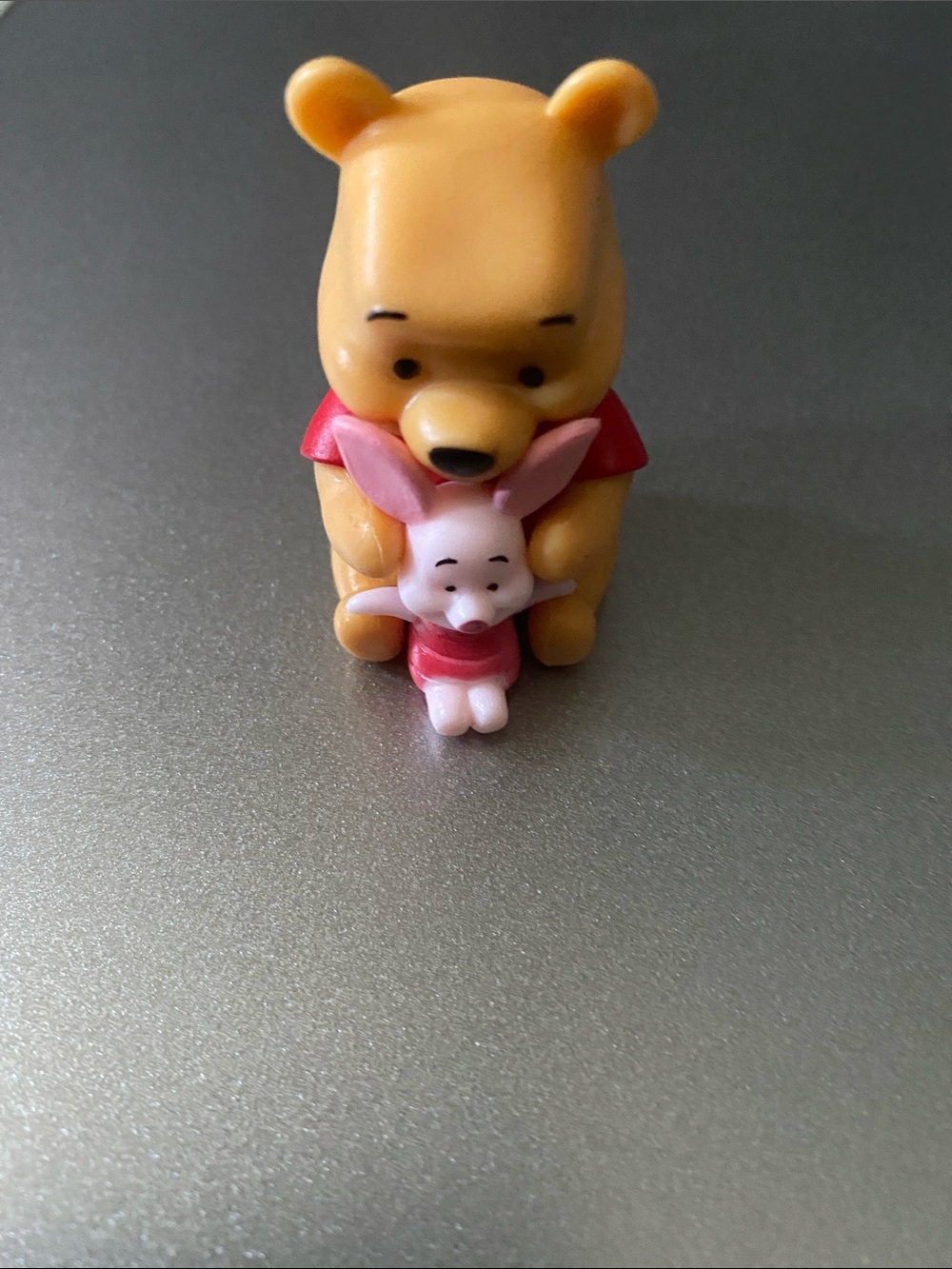 Disney Yellow Pooh Figurine with Pink Piglet